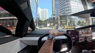 Cybertruck POV Drive Downtown Miami * MORE Attention than a BUGATTI