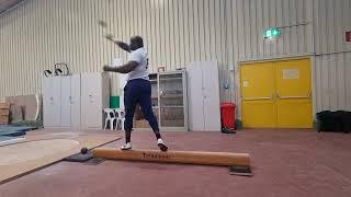 How you can improve the linear shot put Technique, Frank Elembe FRA .