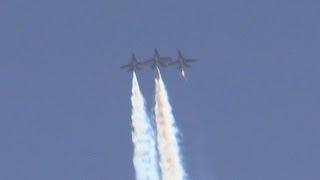 Blue Angels Engine Trouble (Compressor Stall) at Deke Slayton Airfest 2014