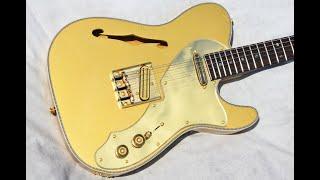 Sounds: Thinline Telecaster HH 2024 Gold Lightweight DiMarzio Tone Zone Kluson Icon Gilded Headstock