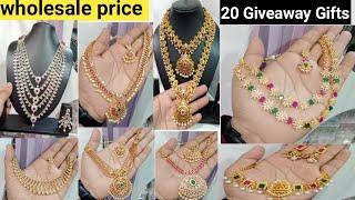 One gram gold jewellery in wholesale with  price to order whatsup to 6300863457 #trending #viral