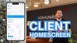 Kahunas // All-new home screen for your clients