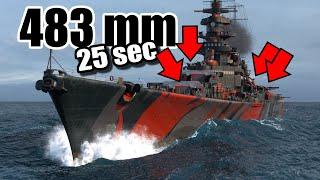 BIGGEST BATTLESHIP in the GAME - Chased by 5 ships