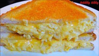 Grilled Cheese with Soft Scrambled Eggs Sandwich Recipe