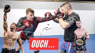 Blue Belt's 1st Time Sparring MMA | MMA Commentary