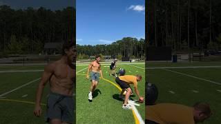 Had to show bro how to catch…  take notes champ #football #sports #funny #comedyskit #throw