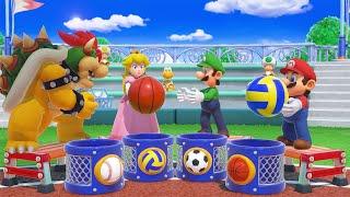 Super Mario Party Minigames - Mario Vs Peach Vs Bowser Vs Bowser Jr. (Master Difficulty)