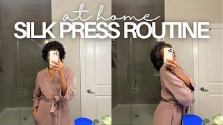 SILK PRESS ROUTINE AT HOME + MY NATURAL HAIR JOURNEY | Tomar Thomas