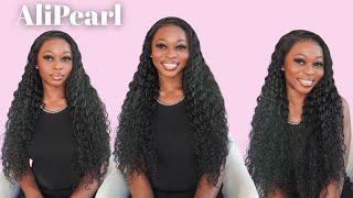 How To: Deep Side Part Style With Natural Hairline | 13*6 Full Deep Wave Wig Install | Alipearl Hair