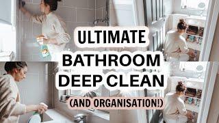 DEEP CLEAN MY BATHROOM | BATHROOM ORGANISE & DECLUTTER | ULTIMATE CLEANING MOTIVATION | EILIDH WELLS