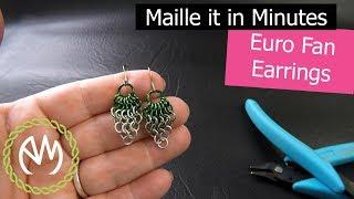 Chain Maille Project Video - Euro Fan Earrings