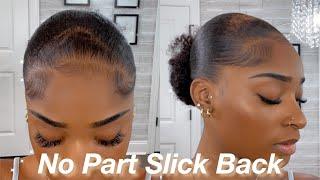 No part slick back tutorial on short hair | Eva Williams