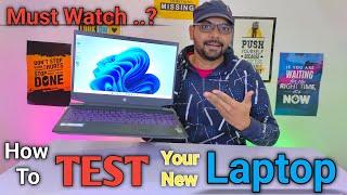 How to Check New Laptop After Before Buying Important Test On New Laptop 