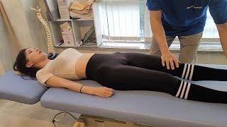 골반교정 뼈소리 ASMR / Korean Chiropractic Adjustment, Korean Model