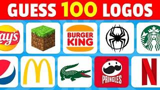 Guess 100 Logo In 3 Seconds | Famous Logos Quiz