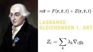 Lagrange-Gleichungen 1. Art - Schiefe Ebene, Beispiel, Sechs Schritte, Zwangskräfte | HowToPhysics