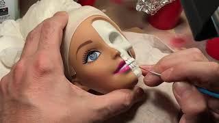 Barbie Anatomy sculpture painting process