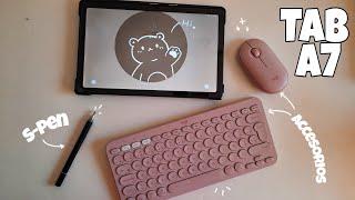 Unboxing samsung Tab A7 2022 | lapiz para samsung Tab A7 | accesorios | Soft pastel aesthetic