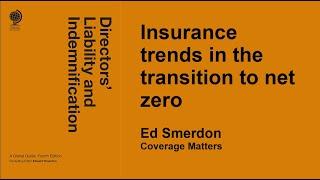 Insurance trends in the transition to net zero