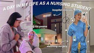 A DAY IN THE LIFE AS A NURSING STUDENT // clinical rotation, studying for exams, & more!