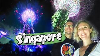 SINGAPORE'S China Town And Garden's By the Bay LIGHT SHOW!! (Maxwell Hawker Centre and Carrot Cake!)