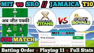 Mit vs sro Dream11 || Mit vs sro Dream11 prediction || Mit vs sro 8th Match || Mit vs sro