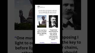 Buddha vs. Nietzsche on #save #help #philosophy #religion #quotes #books #nietzsche #buddha #chain