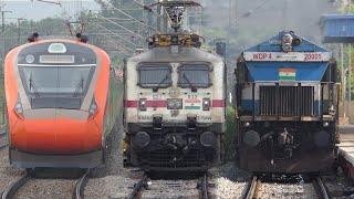 [25 In 1] High SPEED ELECTRIC & DIESEL Trains | Honking + Track SOUNDS | Happy New Year 2025 | I R