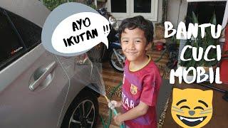 KENZO | ANAK KECIL BELAJAR MANDIRI | CUCI MOBIL | Children Learn to Wash cars