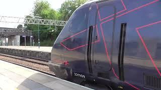 Stafford Railway Station 221109 XC (EX Avanti West Coast) departs P4 on 1O22 on 18th May 2025