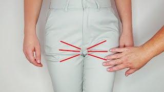Sewing trick. How to fix wrinkles on pants between legs