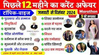 Last 12 Months Current Affairs 2024 | Yearly Current Affairs 2024 | January To December 2024 Current