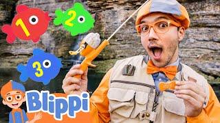 How Many Fish Can Blippi Catch? Fishing Challenge! | Blippi & Meekah Challenges and Games for Kids