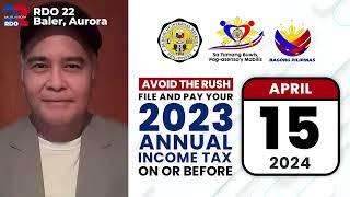 A Message to Taxpayers from John Arcilla (2023 AITR Deadline Reminder)