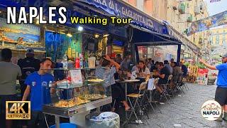 Walking Tour Naples Via Pignasecca - Street food - Market Evening Walk 4K UHD #walkingtour #napoli