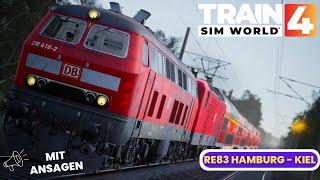 Train Sim World 4 | Hamburg - Lübeck | RE83 Kiel Hbf | DR DOSTO ANSAGEN | TSW4 | Gameplay [Deutsch]