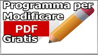 Programma gratuito per modificare file Pdf