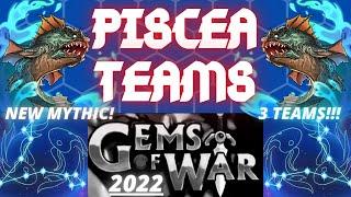 Gems of War Piscea Teams | 3 TEAMS for the New Mythic Piscea | Must see loopy team of death