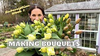 Harvest TULIPS and Make Bouquets With me! CSA Flower Subscription Week 1 / Zone 6 Cutting Garden