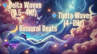 Binaural Beats| Delta (0.5–4Hz) & Theta (4–8Hz) Waves | Music for Deep Sleep | Healing Frequencies