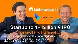 Lieferando startup to 1+ billion € IPO, growth & tips, Founder, Christoph Gerber, CEO Talon.one