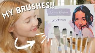 I Designed the PERFECT Brushes!  UNBOXING  Emily Hughes x Craftamo Paint Brush Set