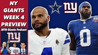 NY Giants Week 4 Preview vs Cowboys + Week 4 Spread Picks