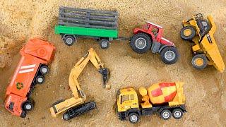 Play with toys cars saves construction vehicles from sand pits | BIBO TOYS