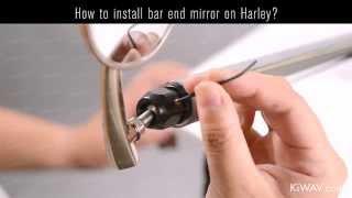 How to install a bar end mirror on Harley 1" inch handlebar tutorial