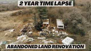 2 YEAR'S OFF GRID. Everything we built on our abandoned land. Renovation TIME LAPSE