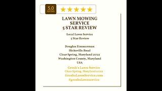 Lawn Mowing Service Clear Spring Maryland 5 Star Review Grosh's Lawn Service