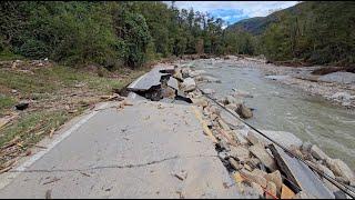 The road to Chimney Rock is gone - Hurricane Helene aftermath