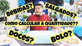 Como CALCULAR a QUANTIDADE de COMIDAS e BEBIDAS - Festa Infantil