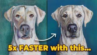 How PANPASTELS SPEED UP My Colored Pencil Drawings.